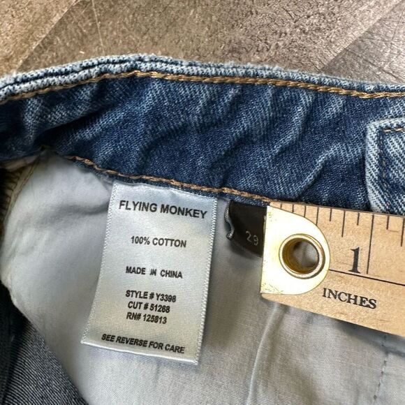 Flying Monkey Women’s Size 29 Cropped Ankle Bootcut Jeans Blue Medium Wash Denim - Picture 7 of 10